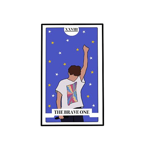 Louis Tomlinson Hoodies - Louis Tomlinson Tarot Card - The Brave One Pullover Hoodie