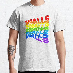 Louis Tomlinson T-Shirts - Walls Louis Tomlinson rainbow Classic T-Shirt RB0308