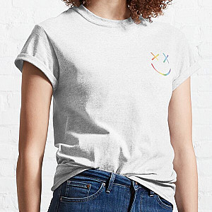Louis Tomlinson T-Shirts - Rainbow Smiley Louis Tomlinson white background Classic T-Shirt RB0308