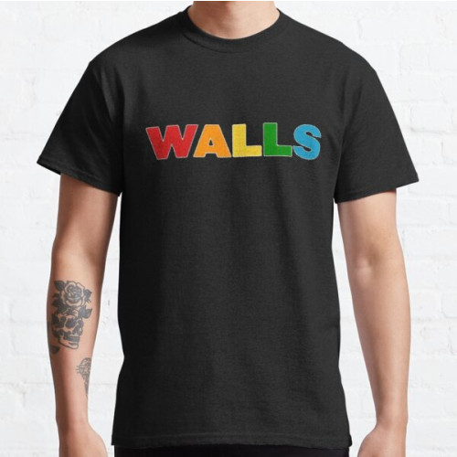 Louis Tomlinson T-Shirts - Walls Louis Tomlinson rainbow Classic T-Shirt RB0308