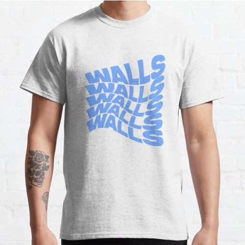 Louis Tomlinson T-Shirts - Walls Louis Tomlinson blue Classic T-Shirt RB0308