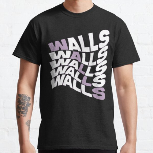 Louis Tomlinson T-Shirts - Walls Louis Tomlinson coloured stripe purple Classic T-Shirt RB0308