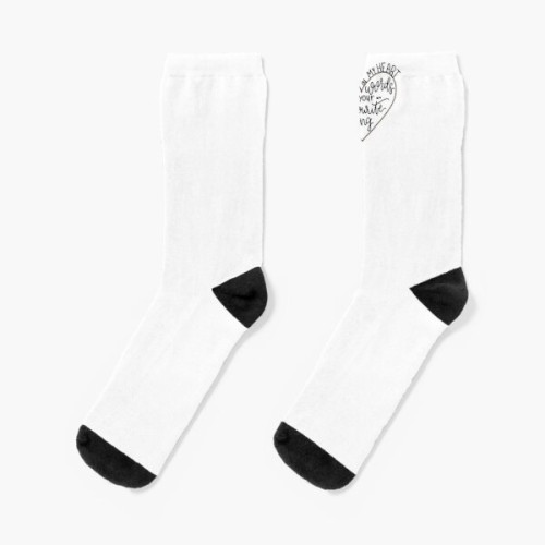 Louis Tomlinson Socks - "Tattooed in my heart are the words of your favorite song" quote from song "Two Of Us" by Louis Tomlinson digital lettering Socks RB0308