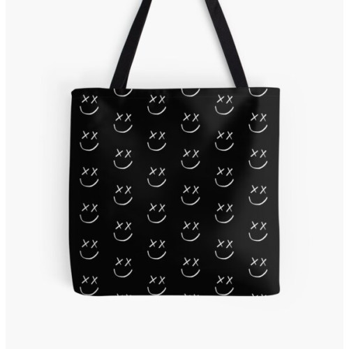 Louis Tomlinson Bags - single smiley mask; Louis Tomlinson All Over Print Tote Bag RB0308