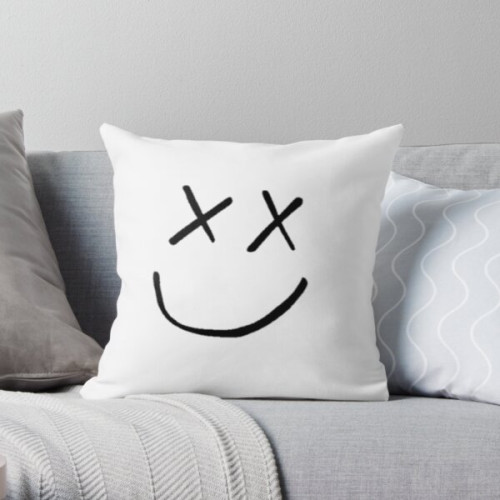 Louis Tomlinson Pillows - Louis Tomlinson Smiley Face  Throw Pillow RB0308
