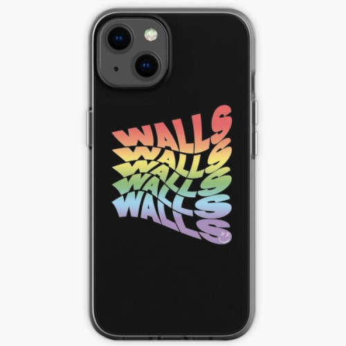 Louis Tomlinson Cases - Rainbow Walls Louis Tomlinson black background iPhone Soft Case RB0308